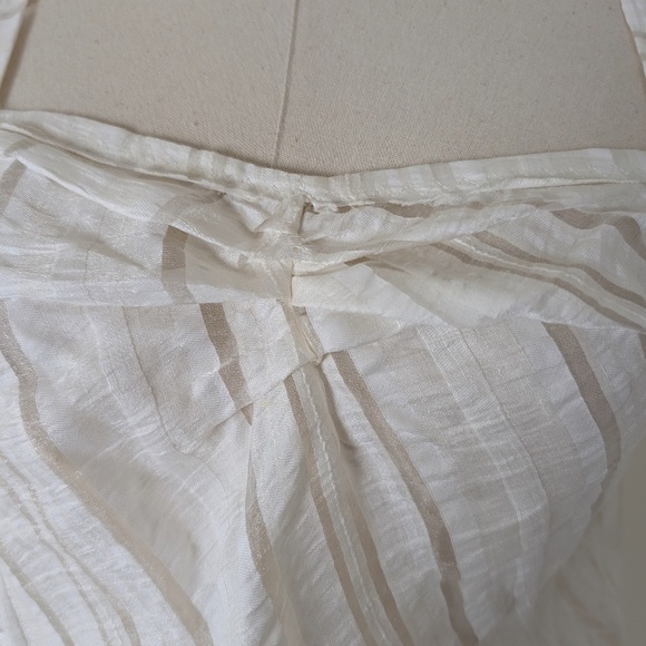 2 Piece Skirt Set Pencil Crop Top Tank Sheer Stripes Halter - Picture 5 of 14